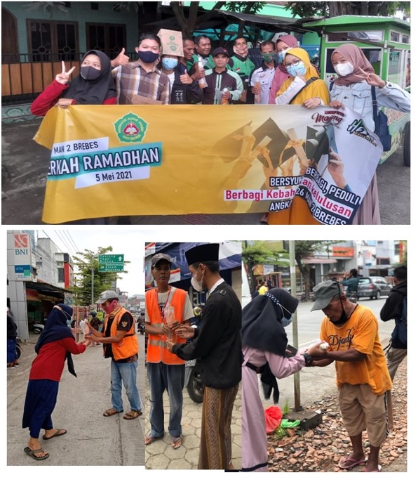 Ungkap Rasa Syukur Kelulusan, Alumni MAN 2 Brebes Bagi-bagi Takzil Gratis