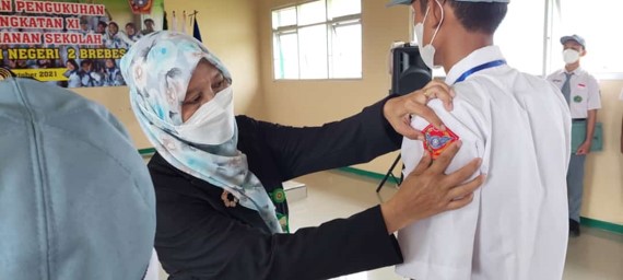 Pengukuhan Anggota Baru Angkatan XI Patroli Keamanan Sekolah (PKS) MAN 2 Brebes Tahun 2021