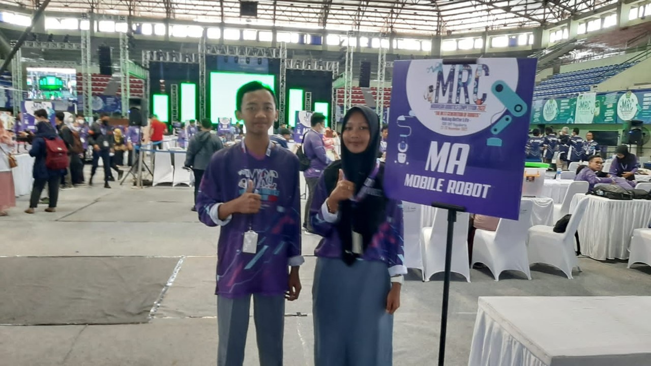 MAN 2 Brebes berhasil melaju ke babak final Madrasah Robotic Competition (MRC) di GOR Universitas Negeri Yogjakarta