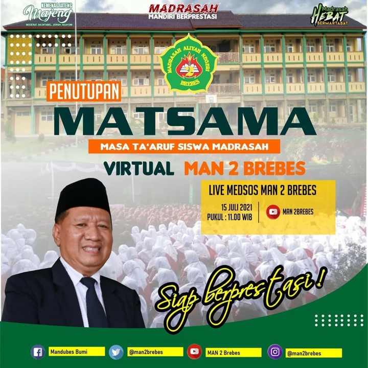 Kuis Interktif : Ramaikan Penutupan Matsama Daring MAN 2 Brebes Tahun Pelajaran 2021/2022